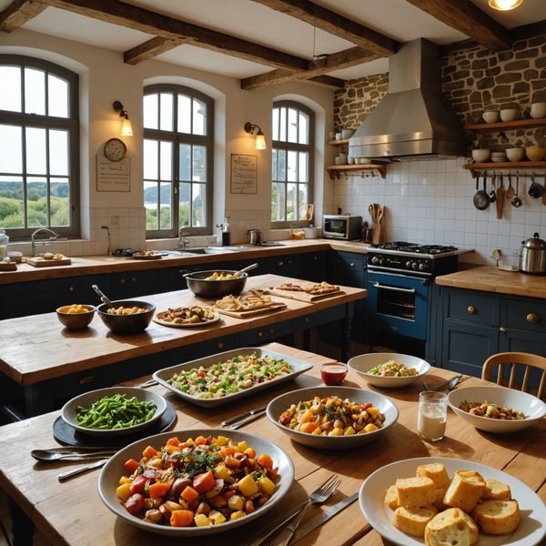 Quels hébergements en Bretagne proposent des séjours avec des ateliers de cuisine et des randonnées en bord de mer?